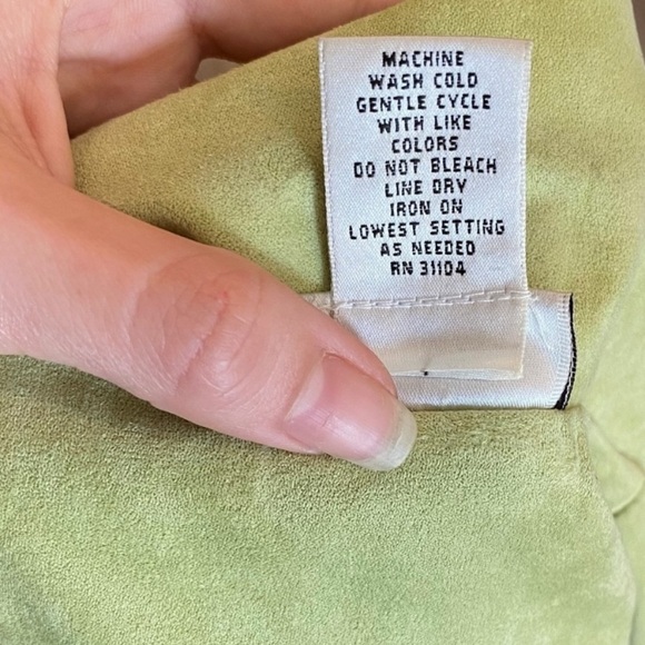 Green Faux Suede Blazer Jacket By Kim Roger’s Signature - Picture 11 of 11
